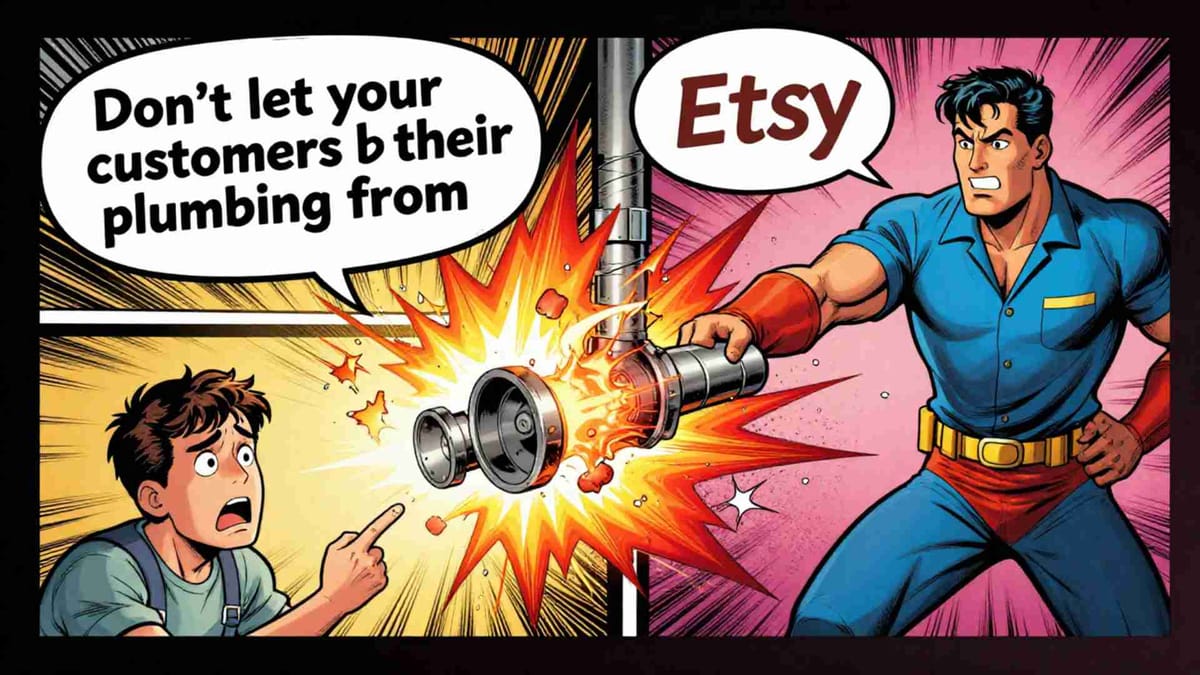 Don't let your customers buy their plumbing from Etsy