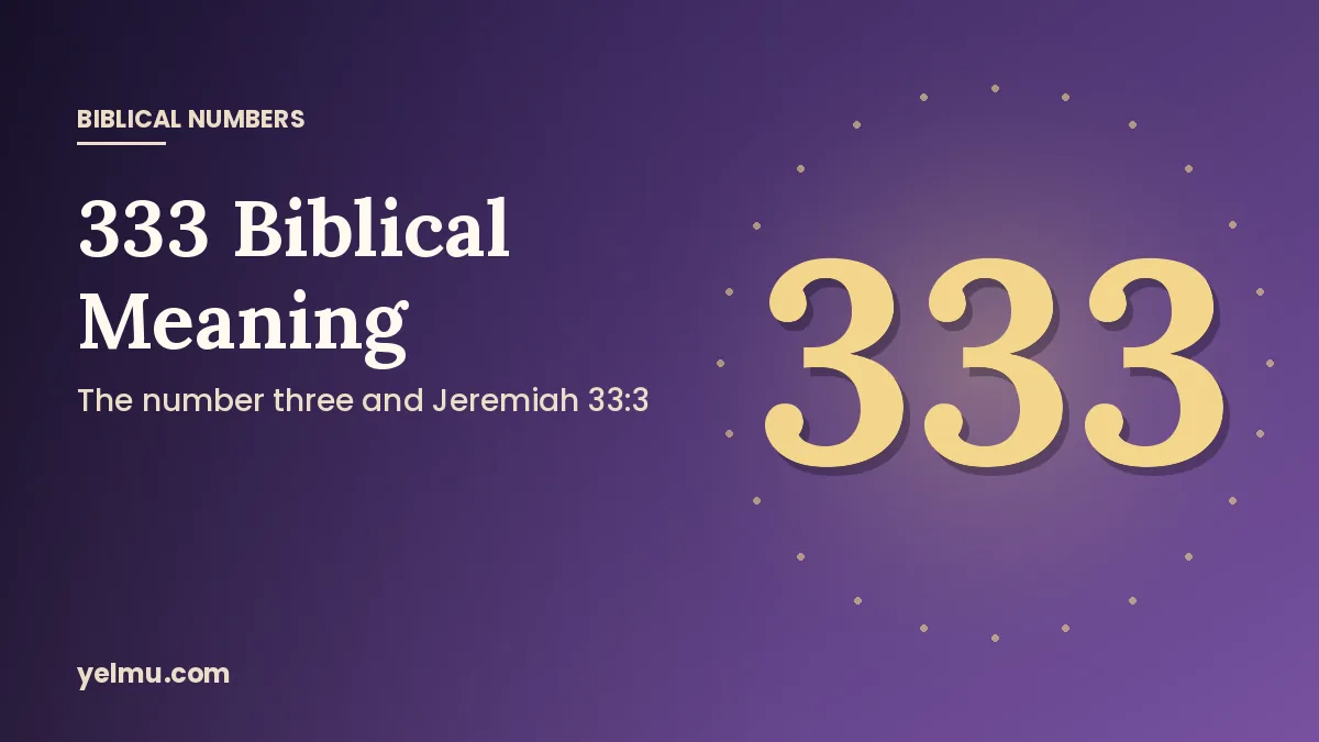 Illustration of the number 333 with a soft glow for an article on the biblical meaning of 333