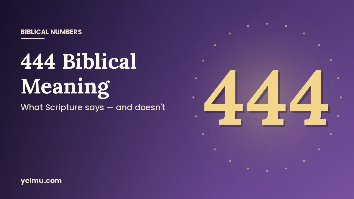 Illustration of the number 444 with light rays for an article on its biblical meaning