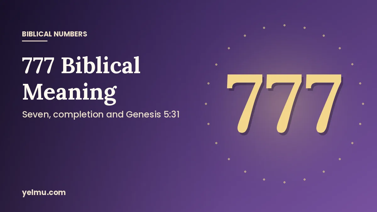 Illustration of the number 777 with a soft golden glow for an article on its biblical meaning