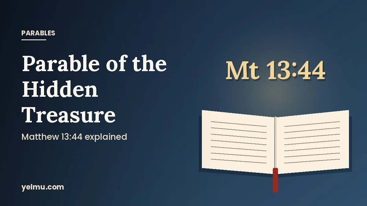 Illustration of an open Bible for an explanation of the parable of the hidden treasure in Matthew 13:44