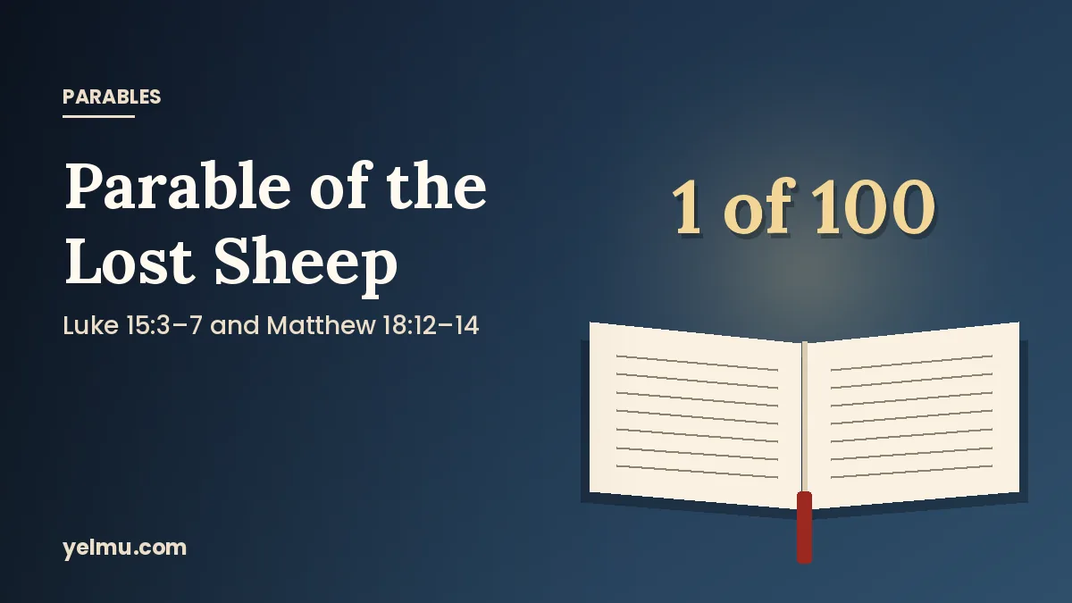 Illustration of an open Bible for an explanation of the parable of the lost sheep