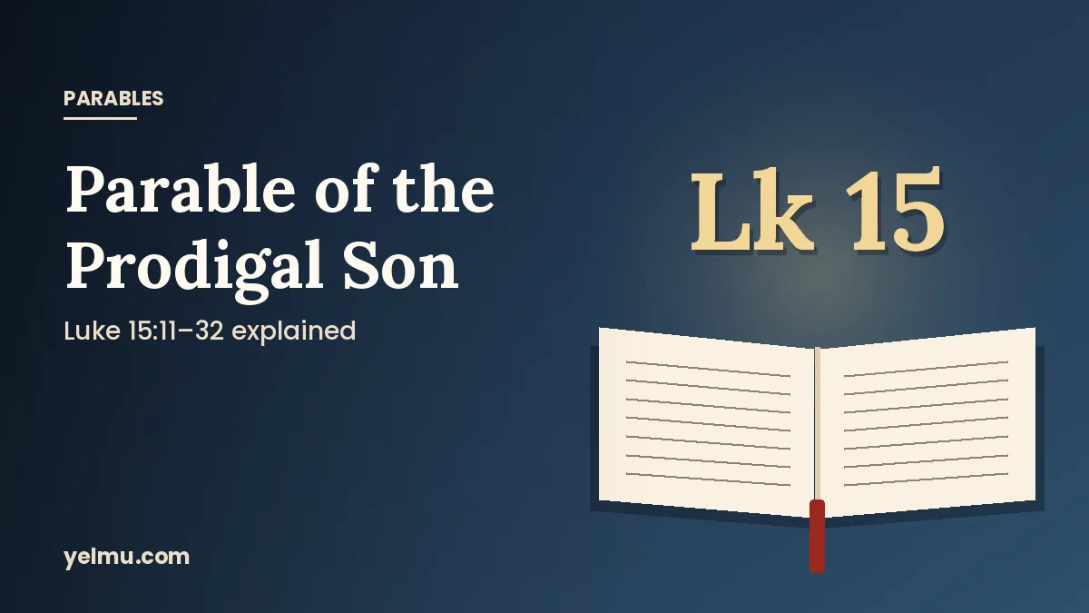 Illustration of an open Bible for an explanation of the parable of the prodigal son in Luke 15