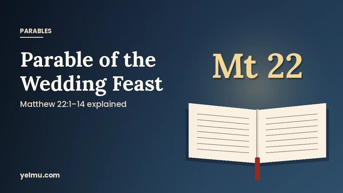 Illustration of an open Bible for an explanation of the parable of the wedding feast in Matthew 22