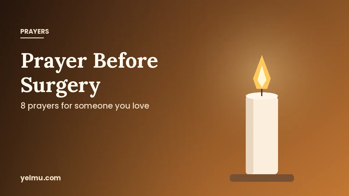 Illustration of a softly glowing candle for an article with prayers before surgery for a loved one