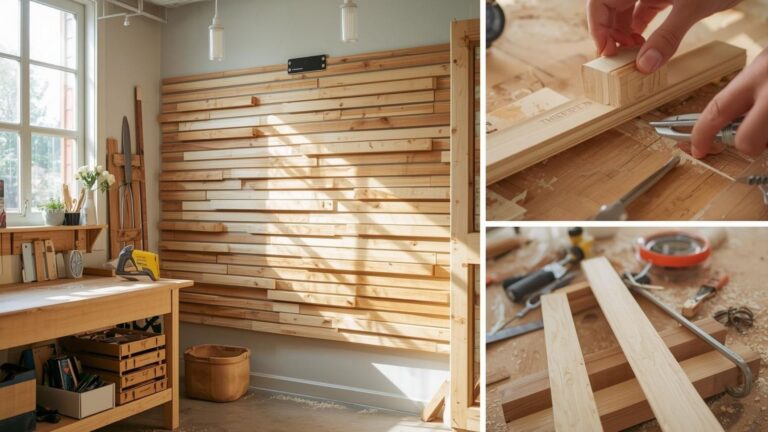 Step by Step DIY Wood Slat Wall